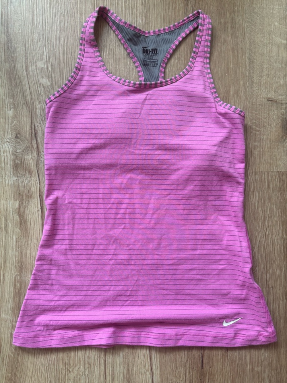 Nike Pink Stripe Dri-FIT Racerback Tank